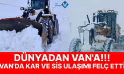 Van’da kar ve sis ulaşımı felç etti