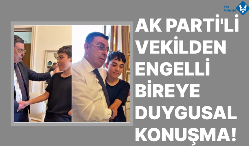 AK Parti'li engelli vekil Serkan Bayram'dan doğuştan bir eli olmayan çocuğa duygulandıran konuşma! 'Sende bir el var ben