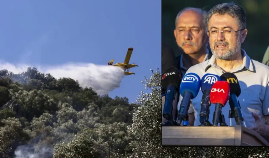 Bakan Yumaklı orman yangınlarındaki son durumu paylaştı... "Aktif 3 yangın var, yerleşim yerleri tehdit altında değil"